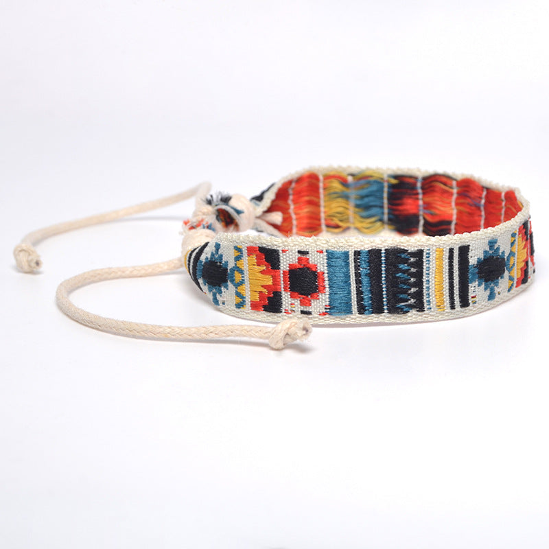 Wholesale Embroidered Bohemian Ethnic Braided Bracelet
