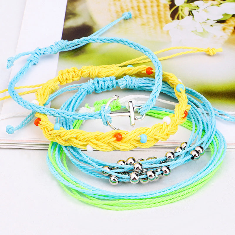Wholesale Hand Woven Rice Bead Bracelet Set