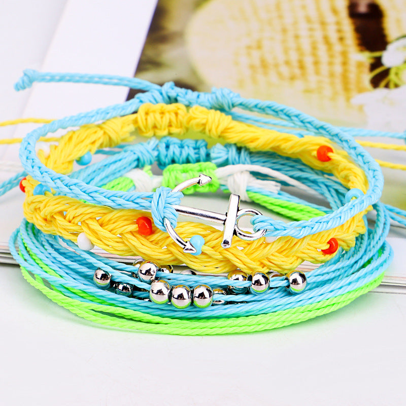 Wholesale Hand Woven Rice Bead Bracelet Set