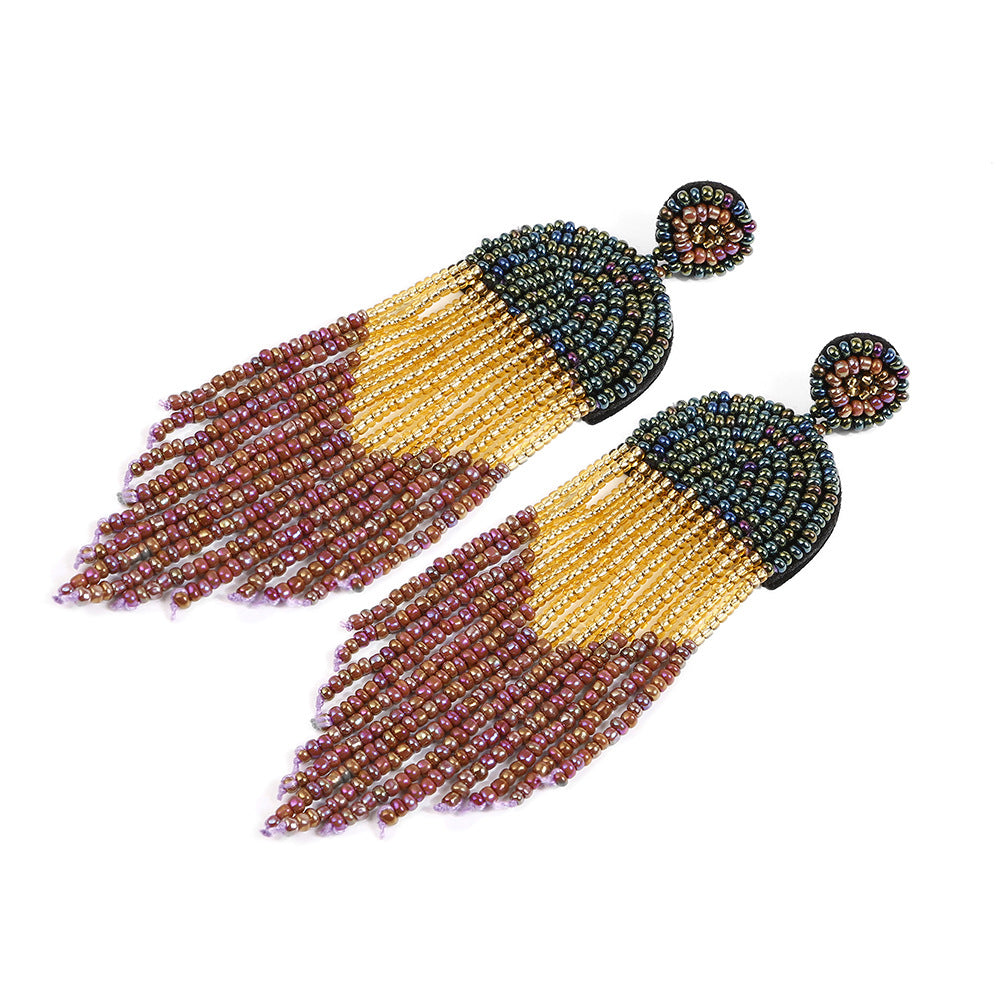 Wholesale Bohemian Vintage Tassel Earrings ACC-ES-JieMi006