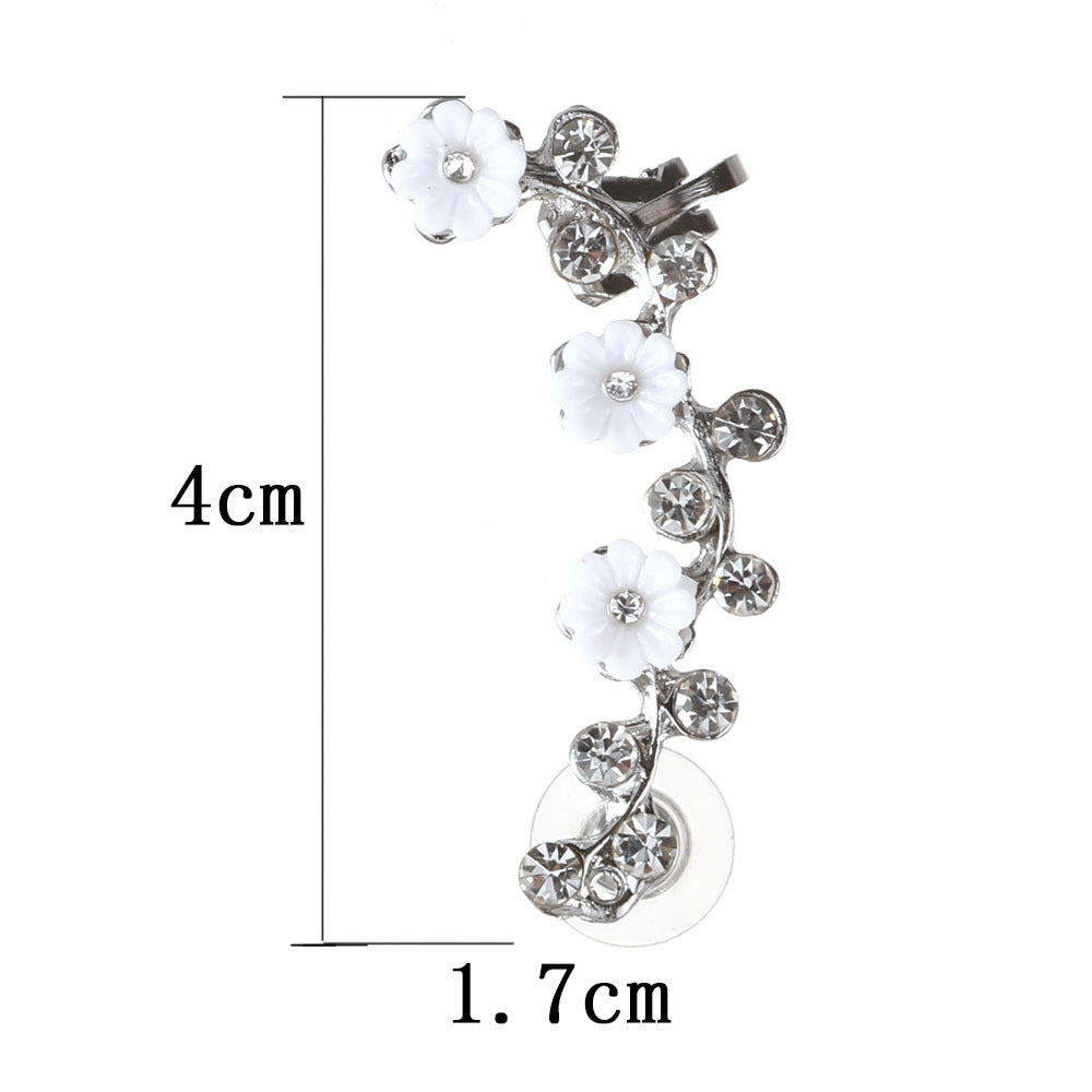 Wholesale Valentine's Day Crystal Shell Flower Daisy Flower Earrings