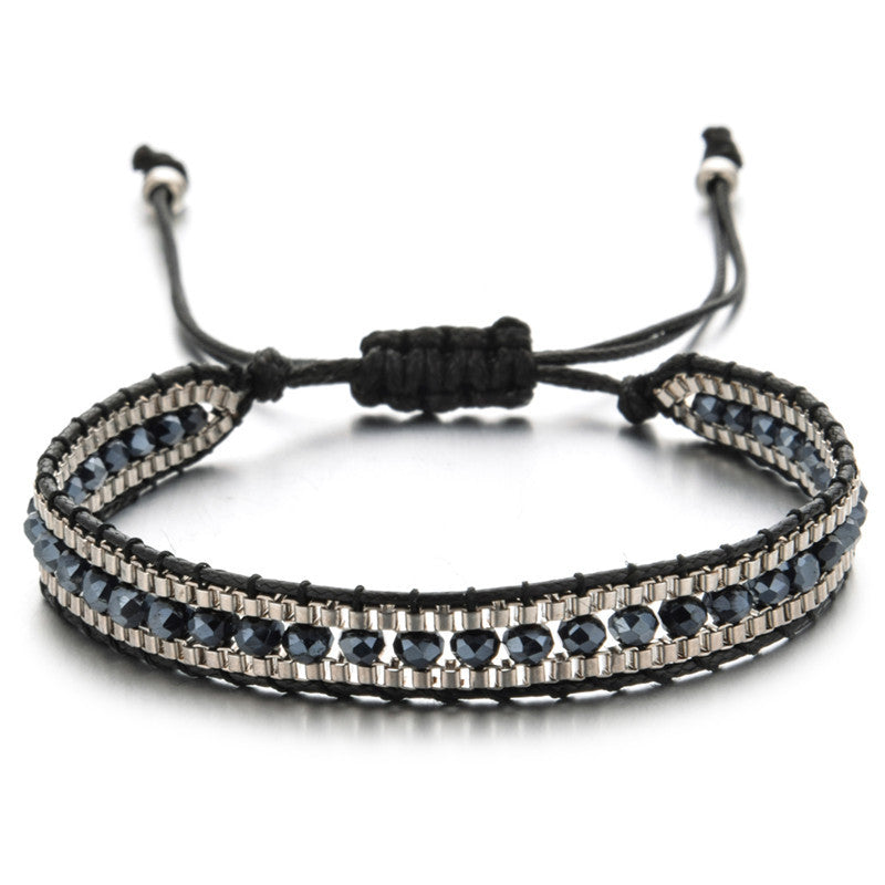 Wholesale Handwoven Vintage Ethnic Style Diamond Bracelet ACC-BT-Zheq001