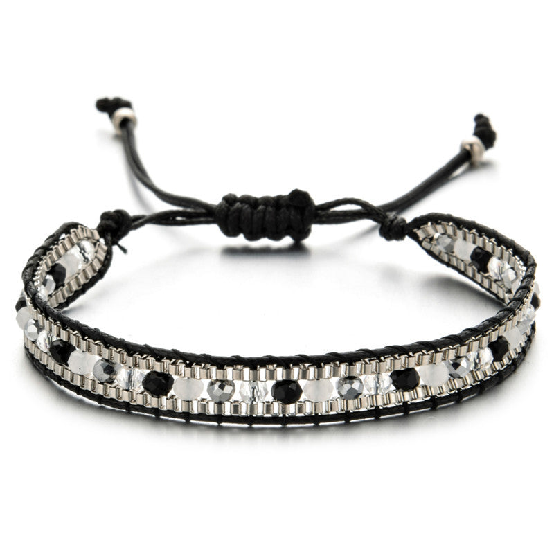 Wholesale Handwoven Vintage Ethnic Style Diamond Bracelet ACC-BT-Zheq001