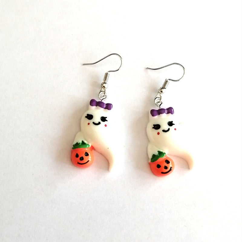 Wholesale   Resin  Pumpkin Mask Skull Ghost Cat   Earrings
