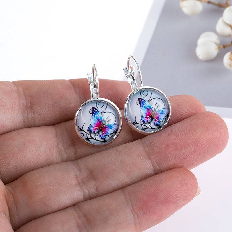 Wholesale Retro Moon Angel Alloy Earrings Boutique Resale
