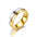 Wholesale  Two-color Room Gold  Stainless Steel Couple Ring