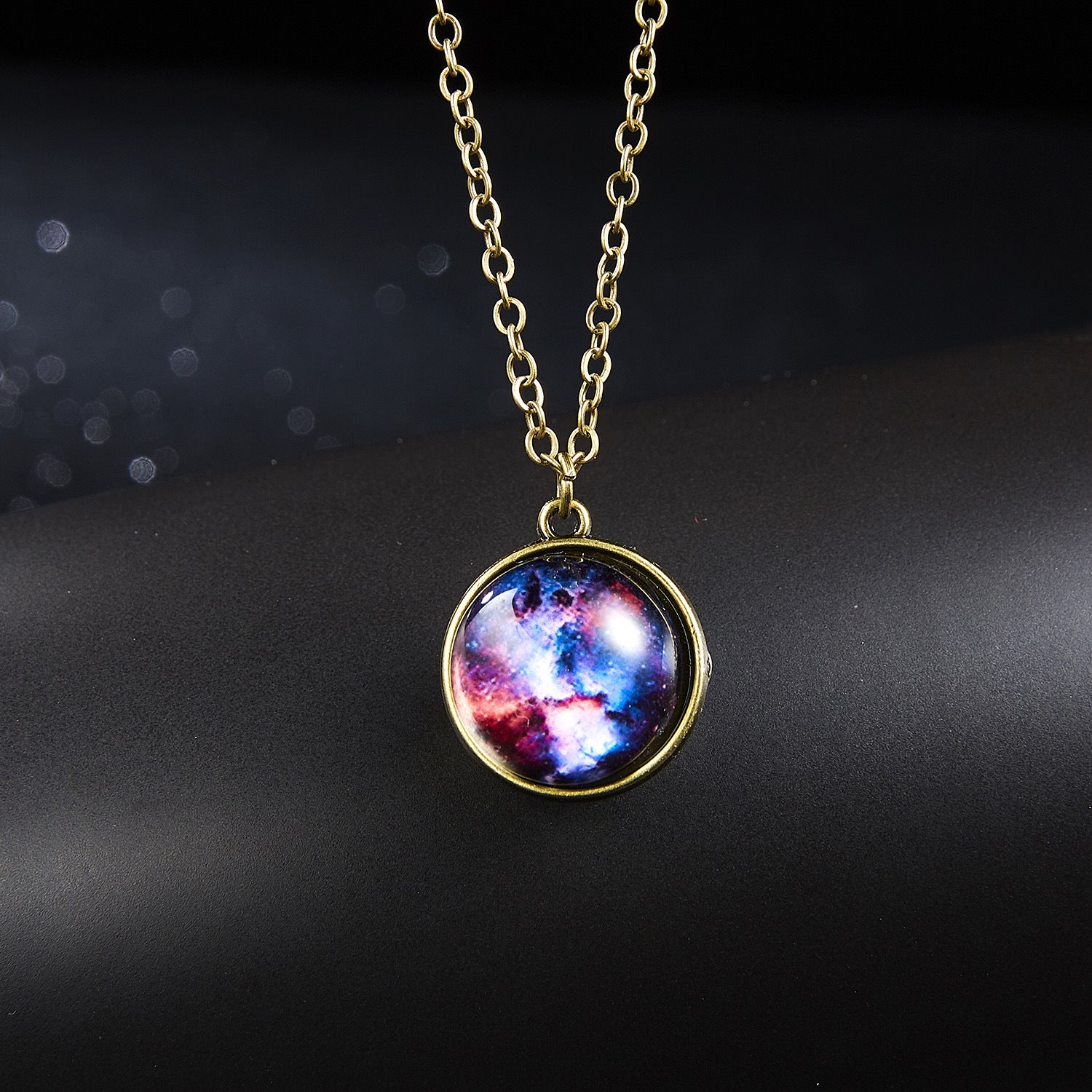 Wholesale Vintage Nebula Universe Luminous Double-Sided Necklaces ACC-NE-YingHao001