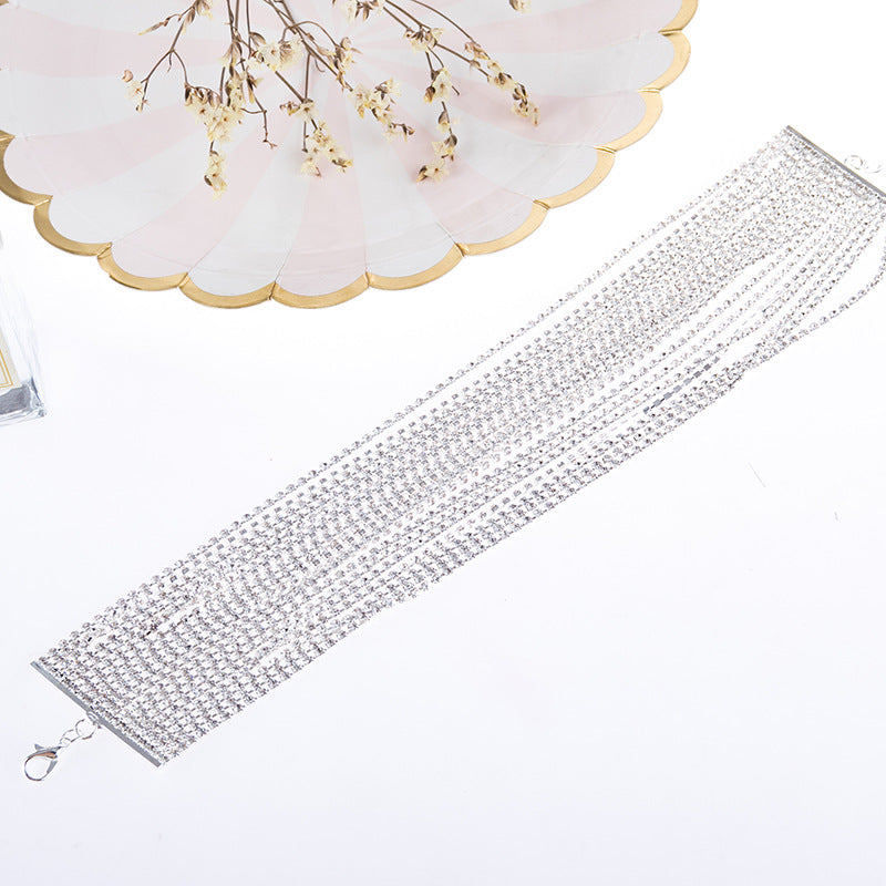 Wholesale Vintage Simple Diamond Multi-layer Necklace