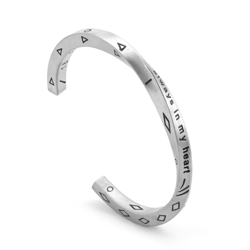 Wholesale Titanium Steel  Letter All-match Bracelet