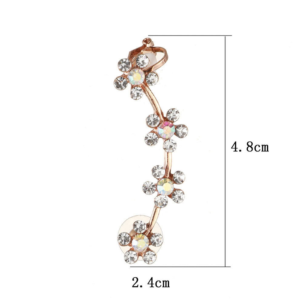 Wholesale Valentine's Day Crystal Shell Flower Daisy Flower Earrings
