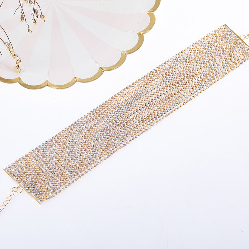 Wholesale Vintage Simple Diamond Multi-layer Necklace