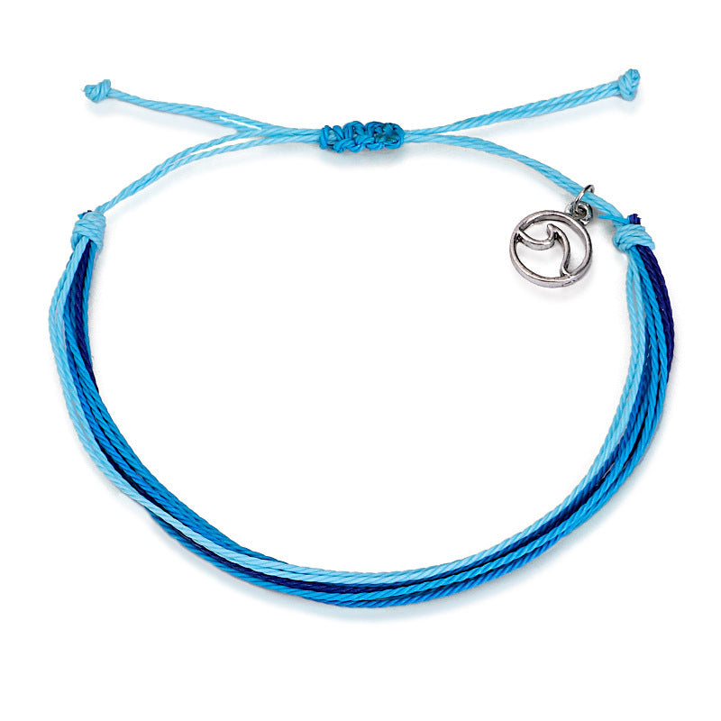 Wholesale Hand-woven Bohemian Waterproof Wax Cord Bracelet