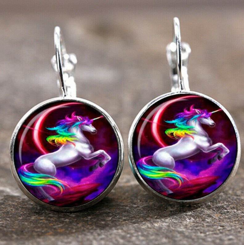 Wholesale Retro Moon Angel Alloy Earrings Boutique Resale