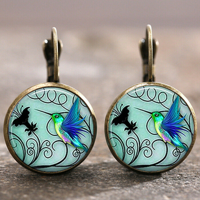 Wholesale Retro Moon Angel Alloy Earrings Boutique Resale