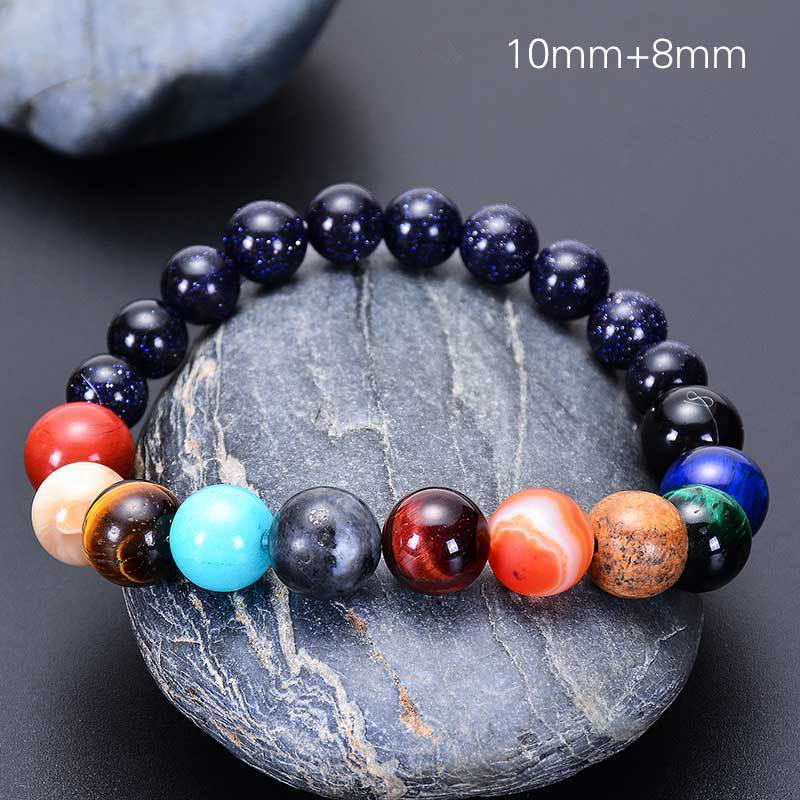 Wholesale Cosmic Galaxy Sun Agate Natural Stone Adjustable Bracelet ACC-BT-Duoy007