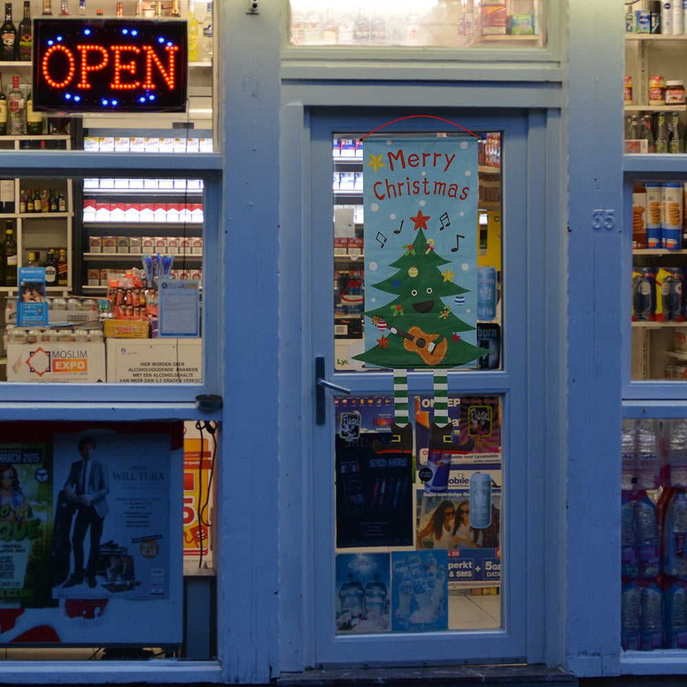 Wholesale  Christmas Decorations Fabric Hanging Legs Creative Hanging Flags