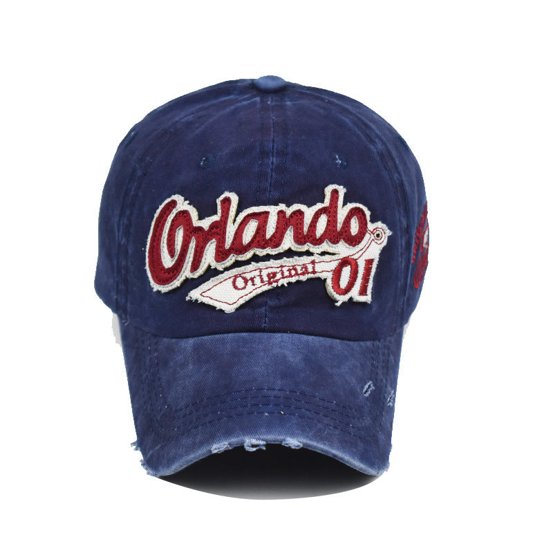 Wholesale Denim Washed 01 Baseball Cap  Letter Embroidered Sunshade Hat
