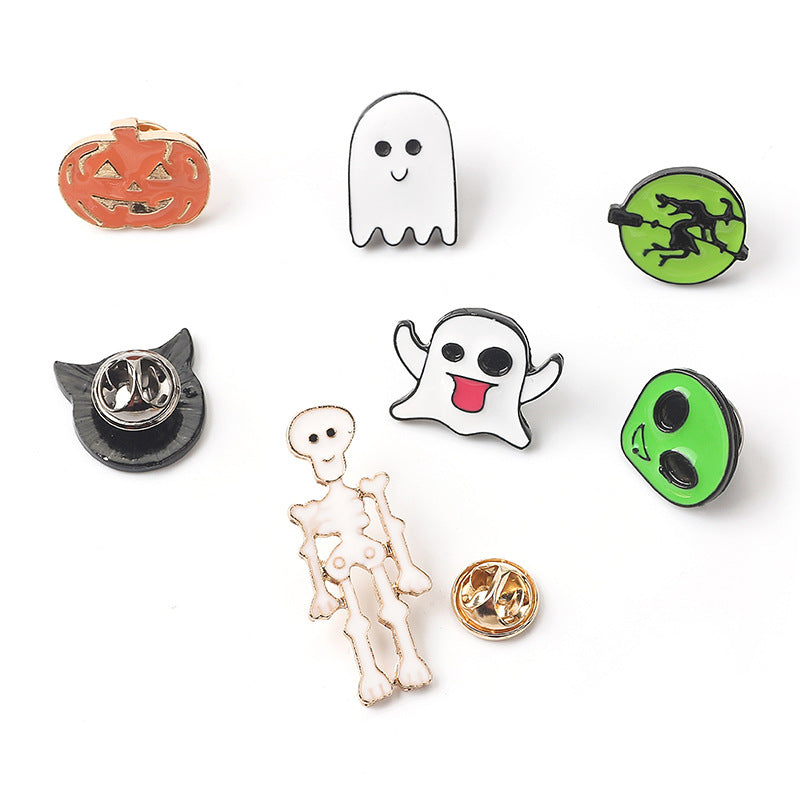 Wholesale Halloween Cartoon Alloy Oil Drop Brooch ACC-BCH-MDD001