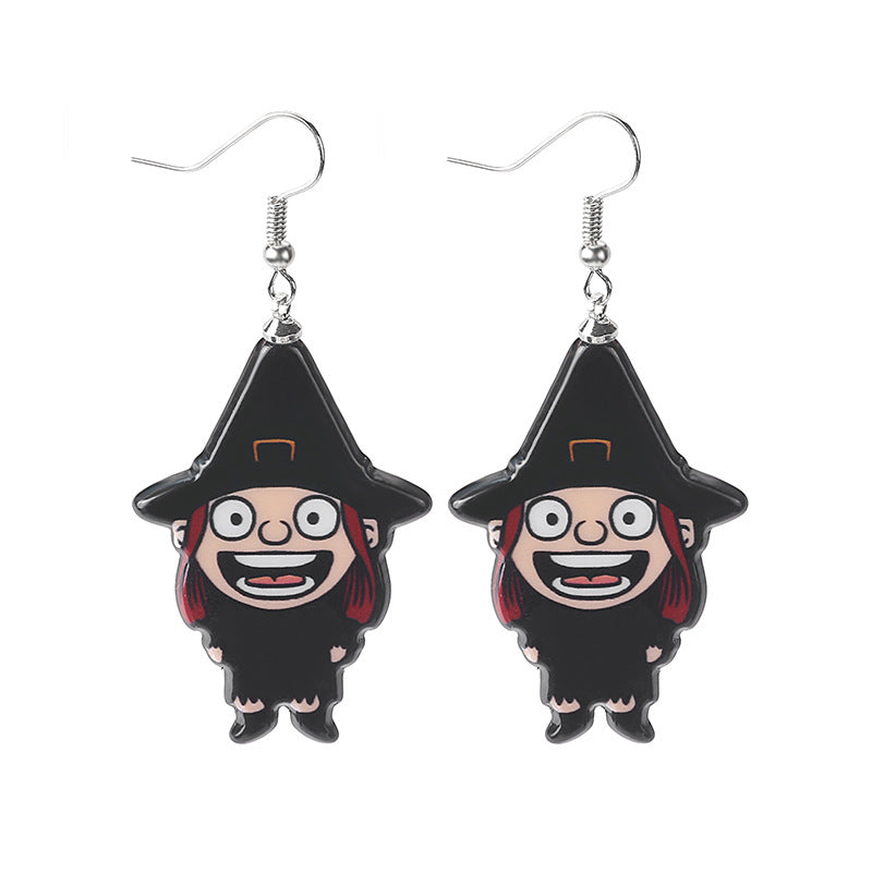 Wholesale  ghost skull witch grimace pumpkin earrings