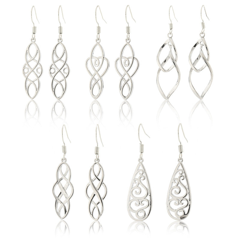 Wholesale Metal Drop Earrings Roman Celtic Court Retro Style Jewelry For Women Stylish Gift Accessory