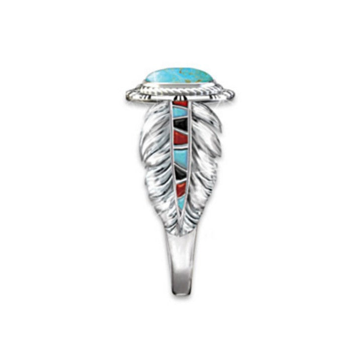 Wholesale Turquoise Eagle Feather Ring