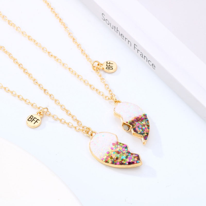 Wholesale Oil Drop Love Magnet Necklace Set ACC-NE-Hanp006