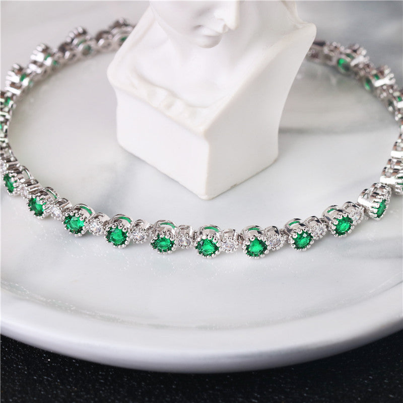 Wholesale  Accessories Crystal Love Copper Zircon Bracelet