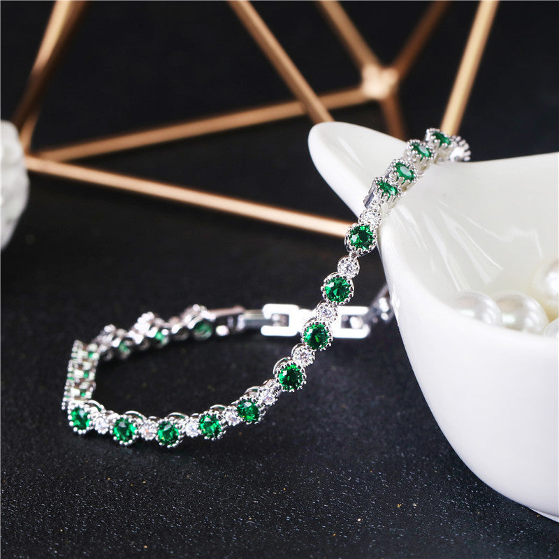 Wholesale  Accessories Crystal Love Copper Zircon Bracelet