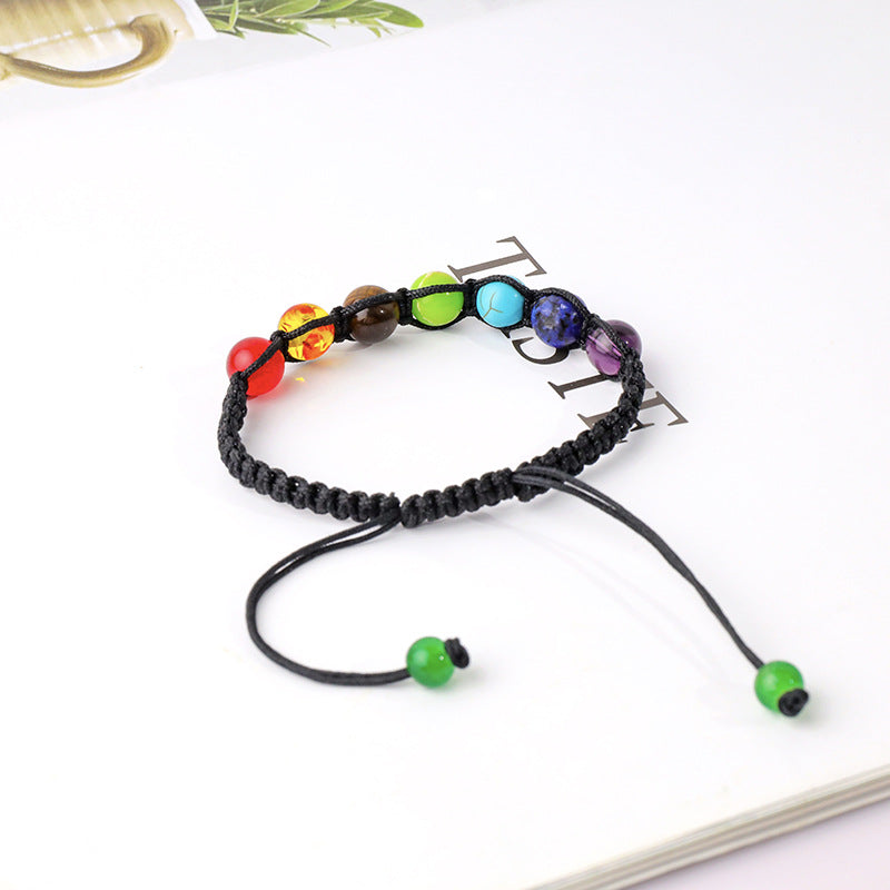 Wholesale Rainbow Colorful Yoga Energy Braided Bracelet ACC-BT-Ceya002