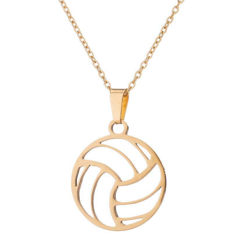 Wholesale  sports accessories volleyball stainless steel pendant necklace