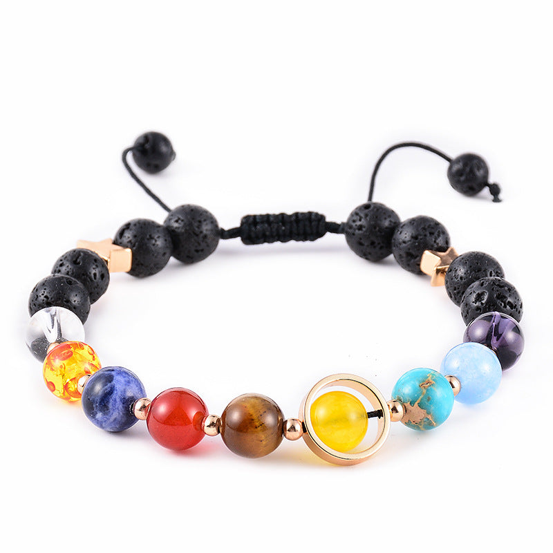 Wholesale Cosmic Galaxy Sun Agate Natural Stone Adjustable Bracelet ACC-BT-Duoy007