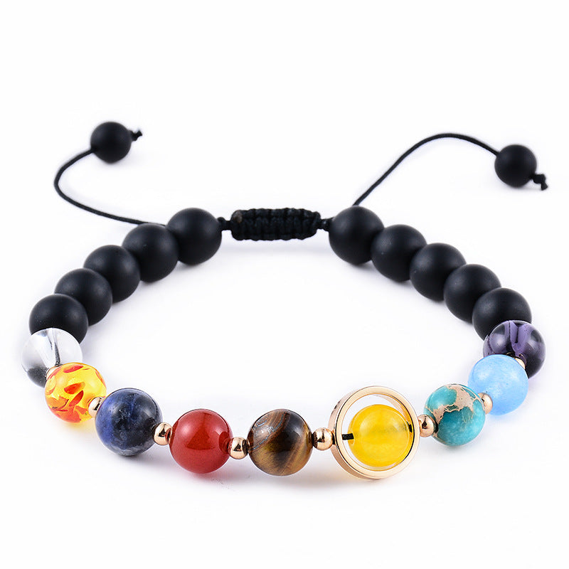 Wholesale Cosmic Galaxy Sun Agate Natural Stone Adjustable Bracelet ACC-BT-Duoy007