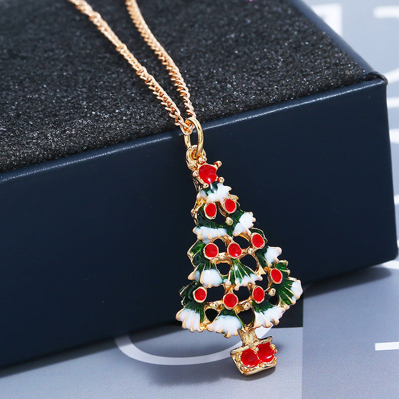 Wholesale Christmas Tree Pendants Necklaces Earrings ACC-ES-KaiQing005