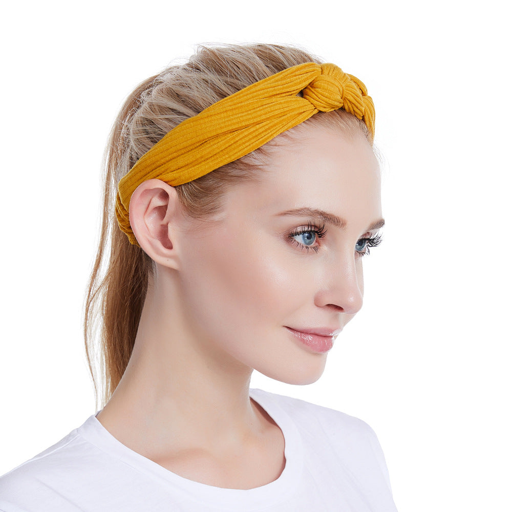 Wholesale Wide Braid Shape Headband Colors Optional Headband Hair Scrunchies ACC-HS-XinY001