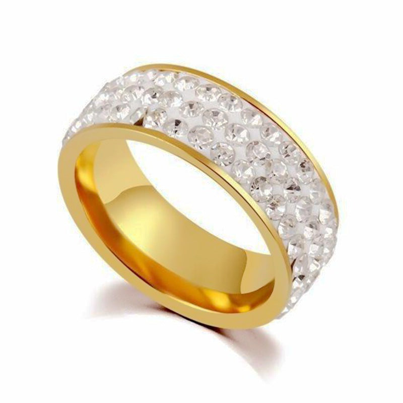 Wholesale Diamond  Ring for Women Titanium Steel Rings