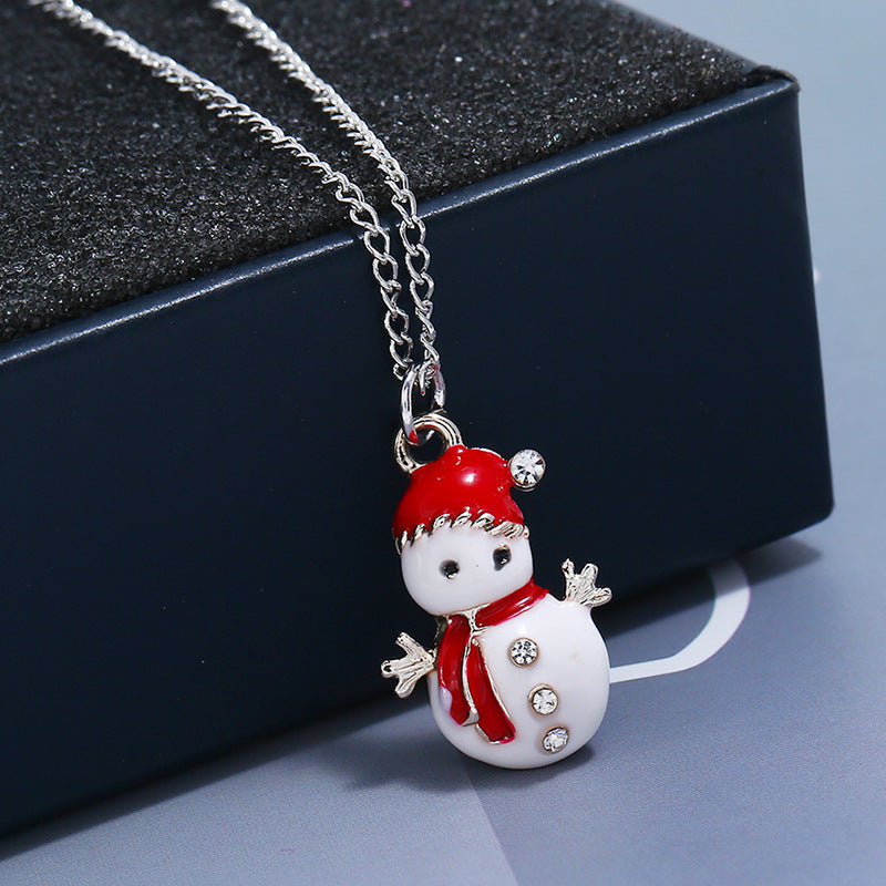Wholesale 3D Christmas Snowman Alloy Earrings ACC-ES-KaiQing001