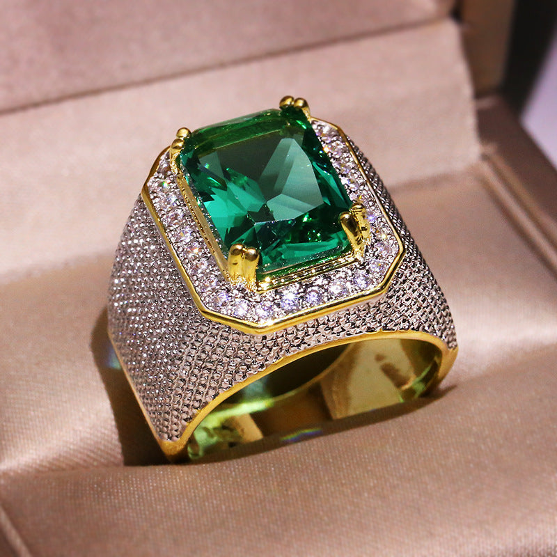 Wholesale Green Emerald Zirconia Rings ACC-RS-KYZC004