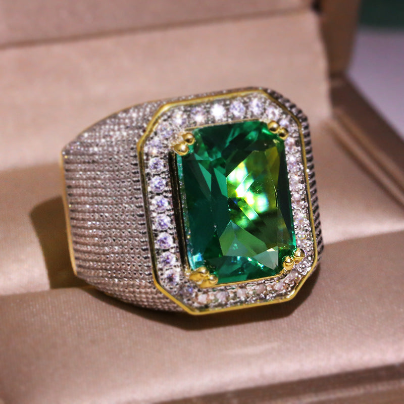 Wholesale Green Emerald Zirconia Rings ACC-RS-KYZC004
