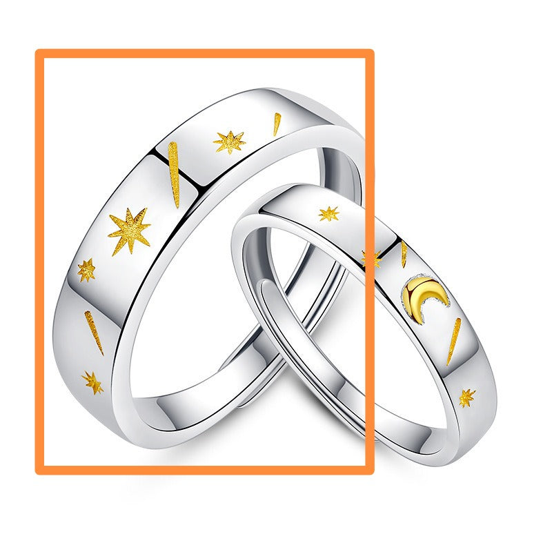 Wholesale Light Luxury Star Couple Open Adjustable Ring ACC-RS-Nisen005