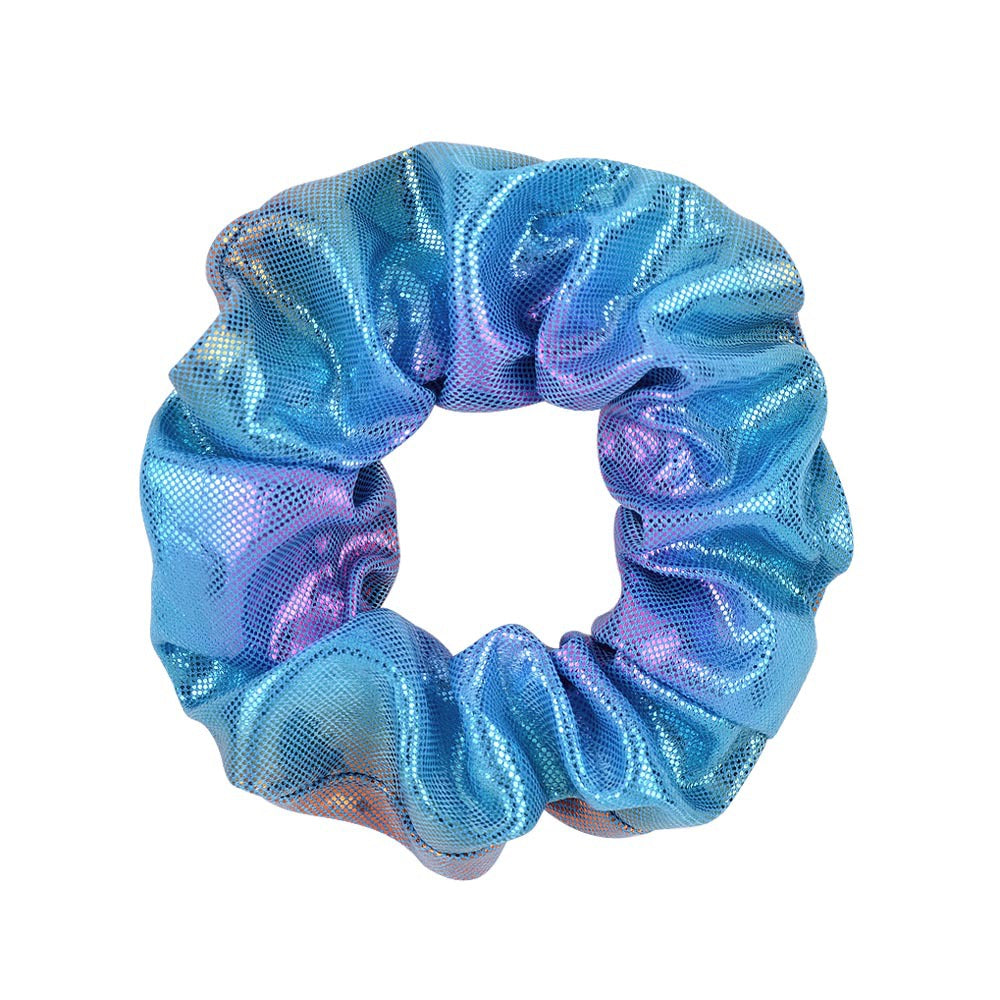 Wholesale 12pcs 16-color Hot Stamping Two-color Gradient Laser Fabric Hair Scrunchies ACC-HS-YaLun003