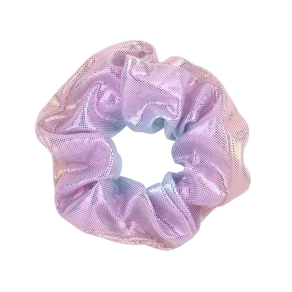 Wholesale 12pcs 16-color Hot Stamping Two-color Gradient Laser Fabric Hair Scrunchies ACC-HS-YaLun003