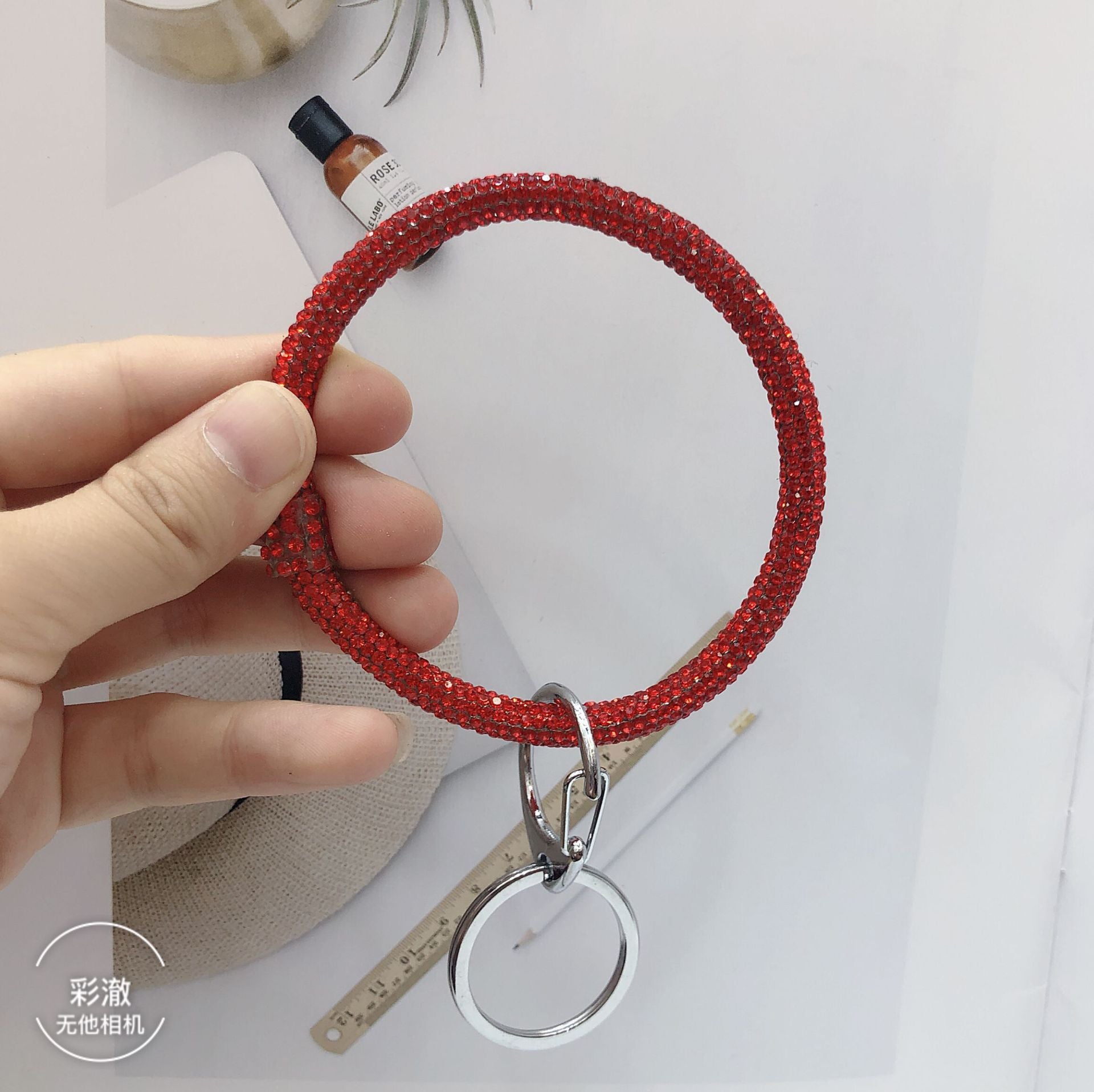 Wholesale Rhinestone Leopard Print Key Ring - Fashion Accessory for Everyday Carry