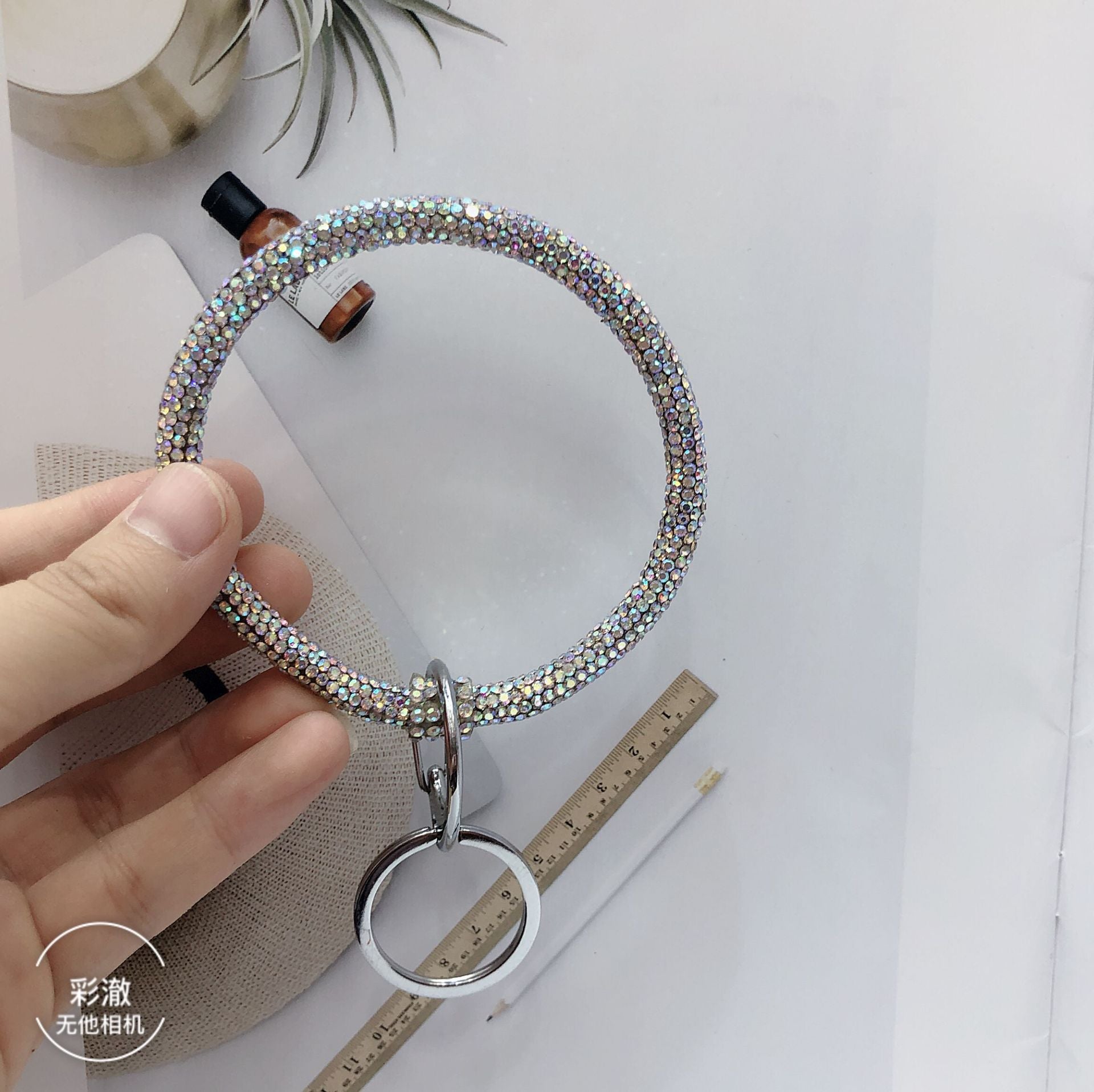 Wholesale Rhinestone Leopard Print Key Ring - Fashion Accessory for Everyday Carry