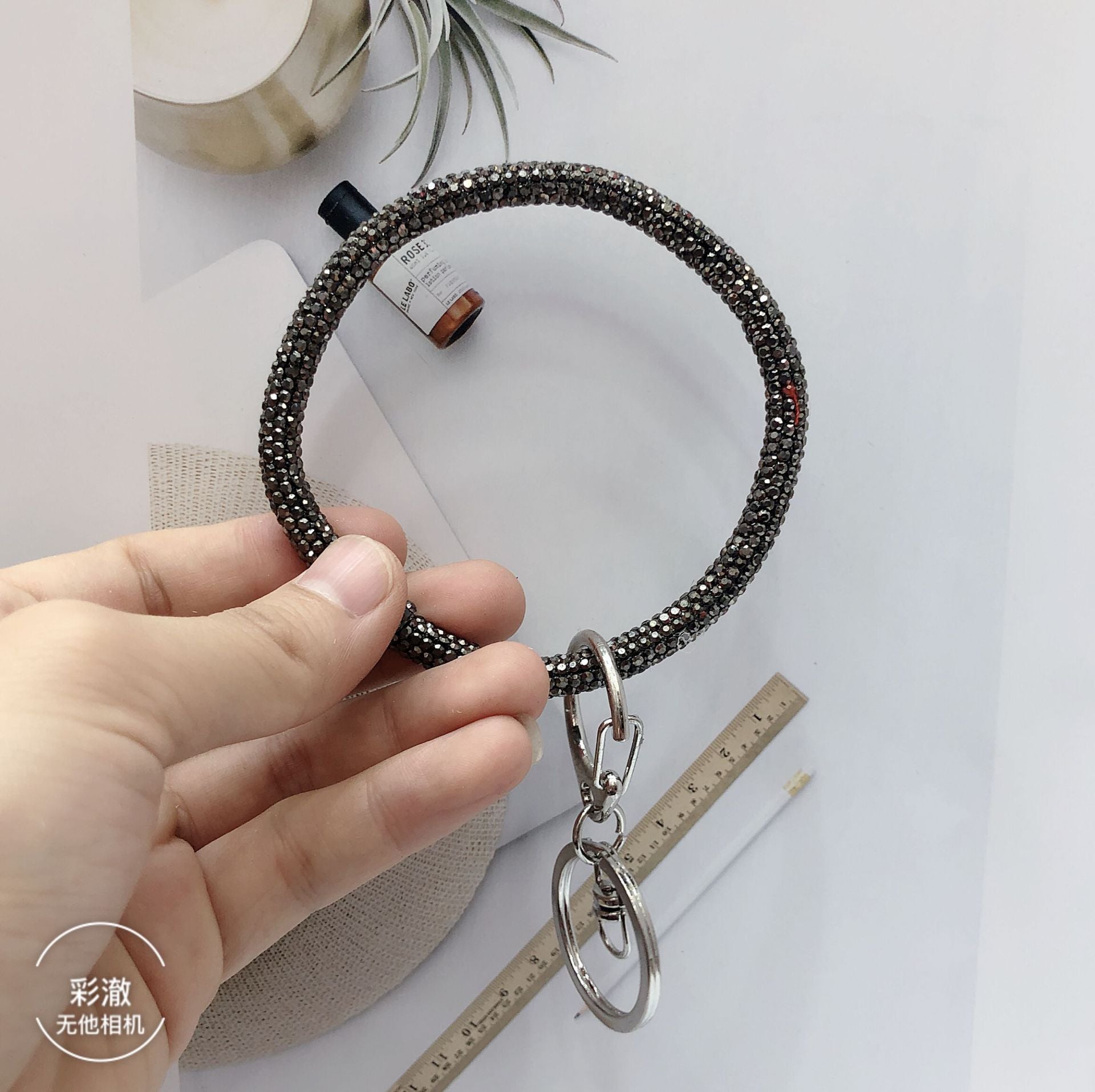 Wholesale Rhinestone Leopard Print Key Ring - Fashion Accessory for Everyday Carry