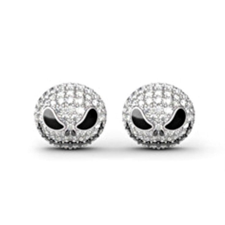 Wholesale Skull Demon Drop Oil Rhinestone Necklace and Earring Set,  Stylish Gothic Fashion Jewelry Accessory