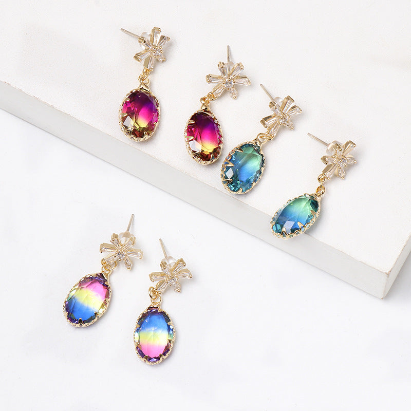 Wholesale Multi-color Zircon Earrings ACC-ES-JuJia001