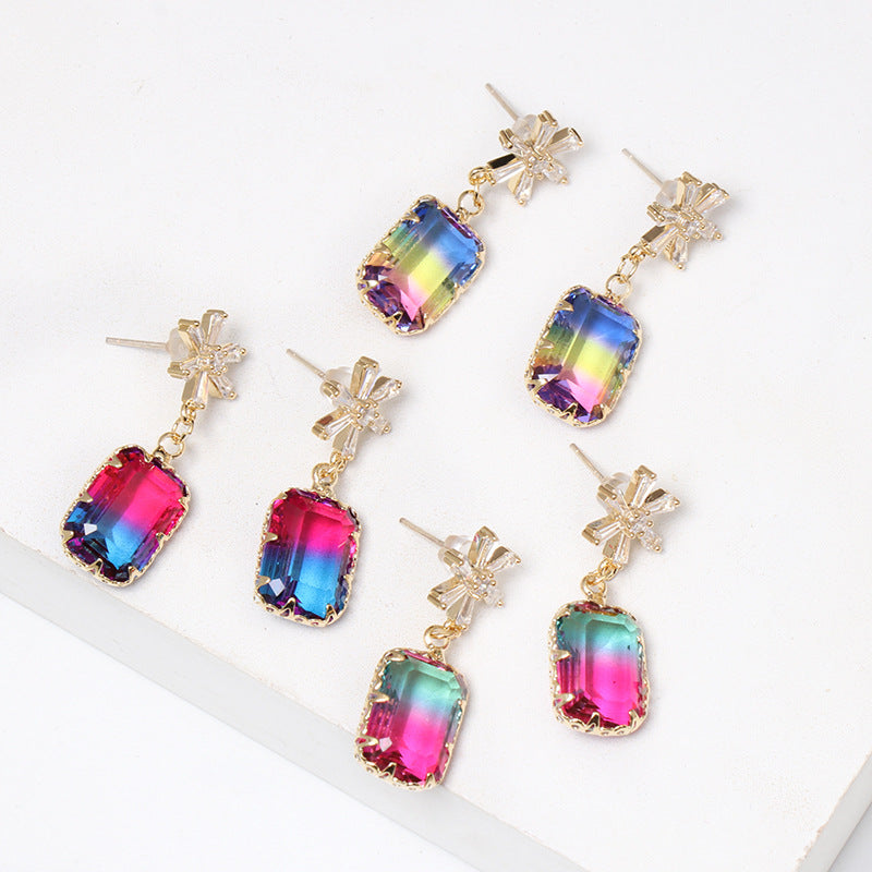 Wholesale Multi-color Zircon Earrings ACC-ES-JuJia001