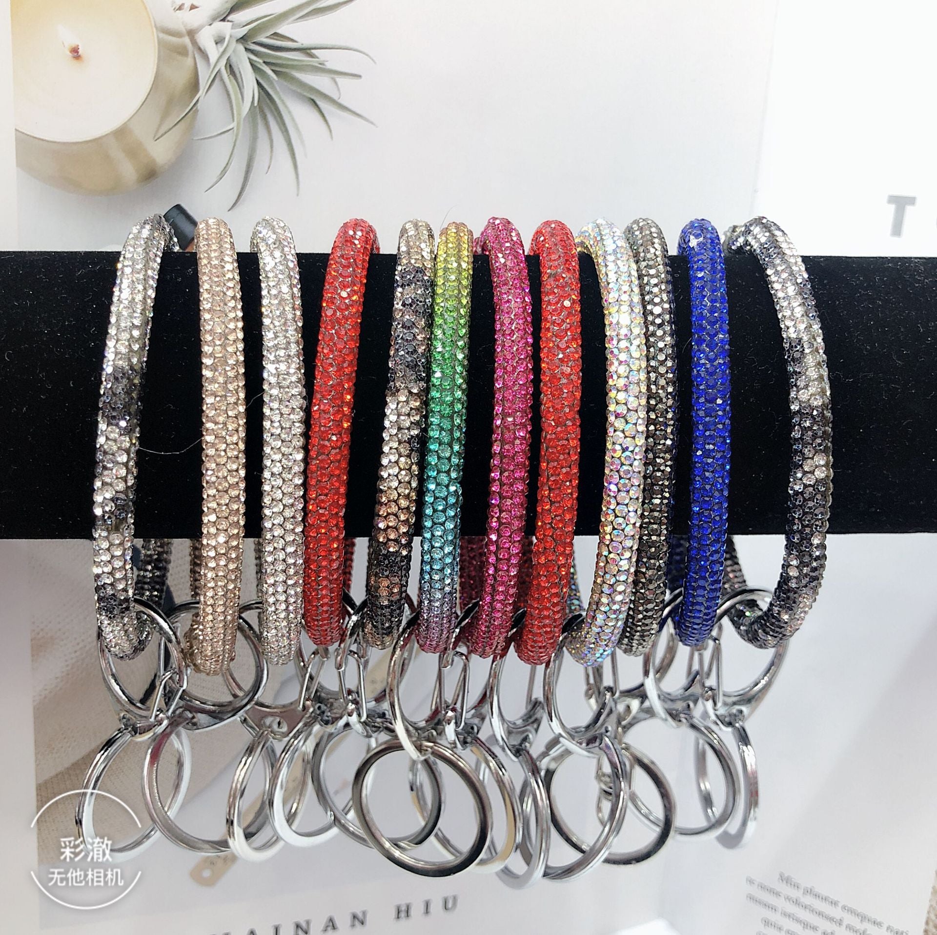Wholesale Rhinestone Leopard Print Key Ring - Fashion Accessory for Everyday Carry