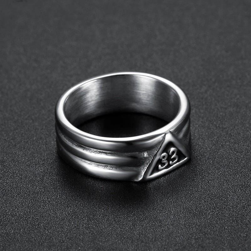 Wholesale Stainless Steel Ring Digital Shape Titanium Steel Plain Ring ACC-RS-Moer007