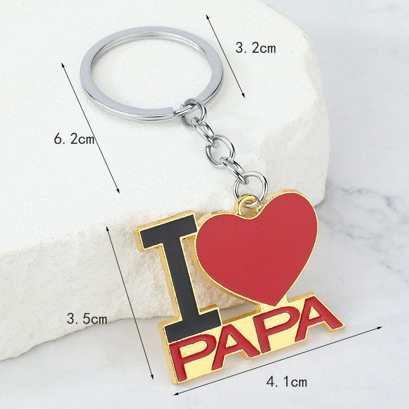 Wholesale Metal Paint Package Pendant Zinc Alloy Letter Keychains ACC-KC-YingYue004